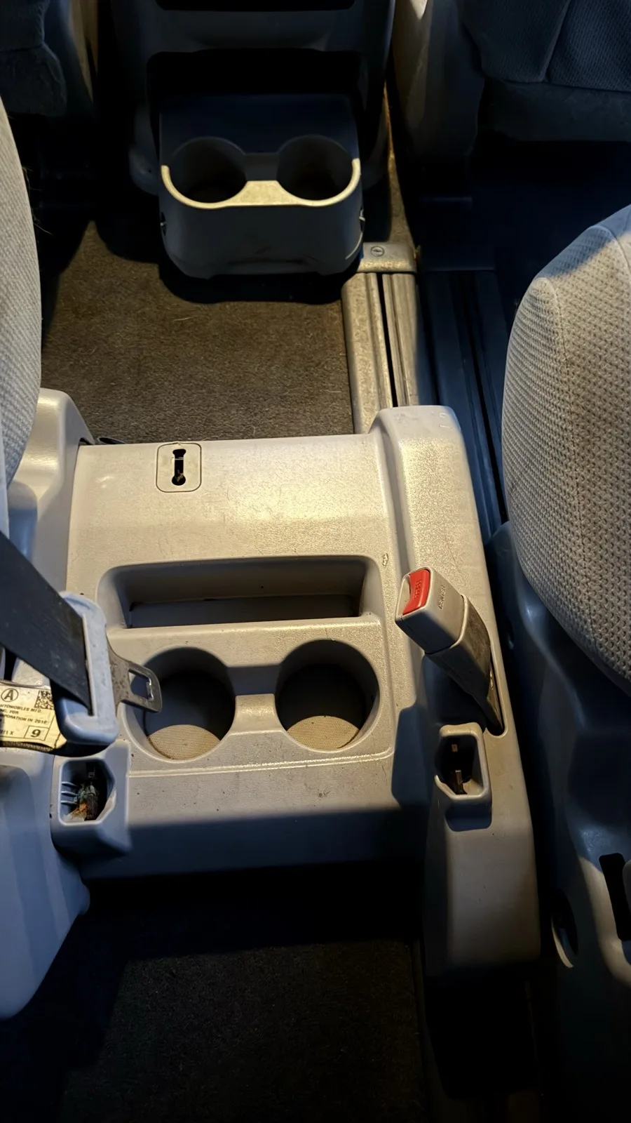 Center console before detailing