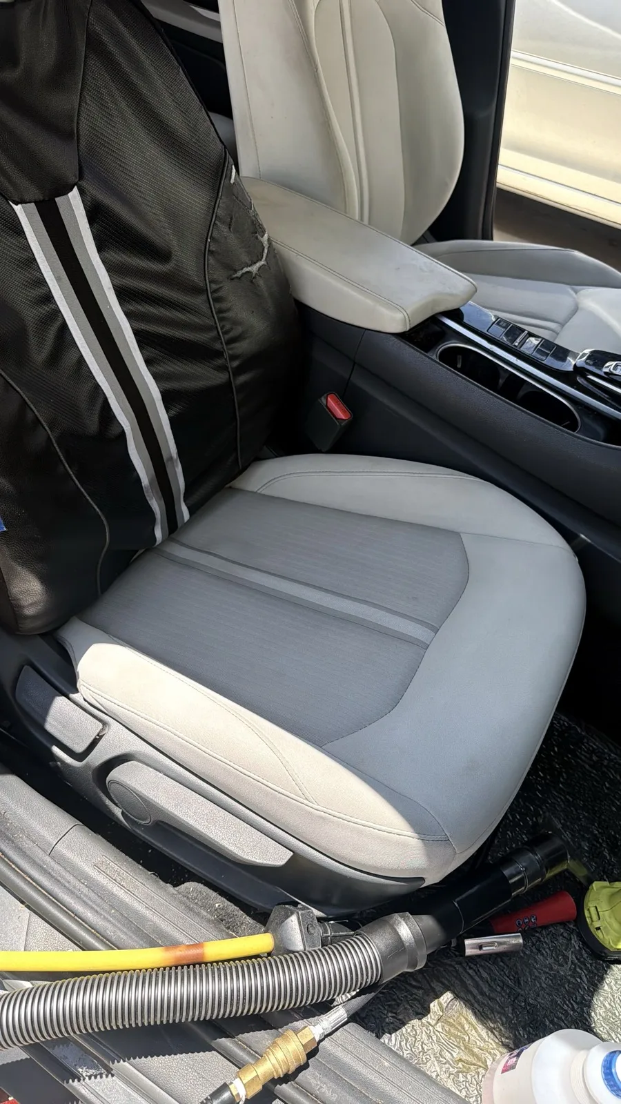 Seat after hot-water extraction